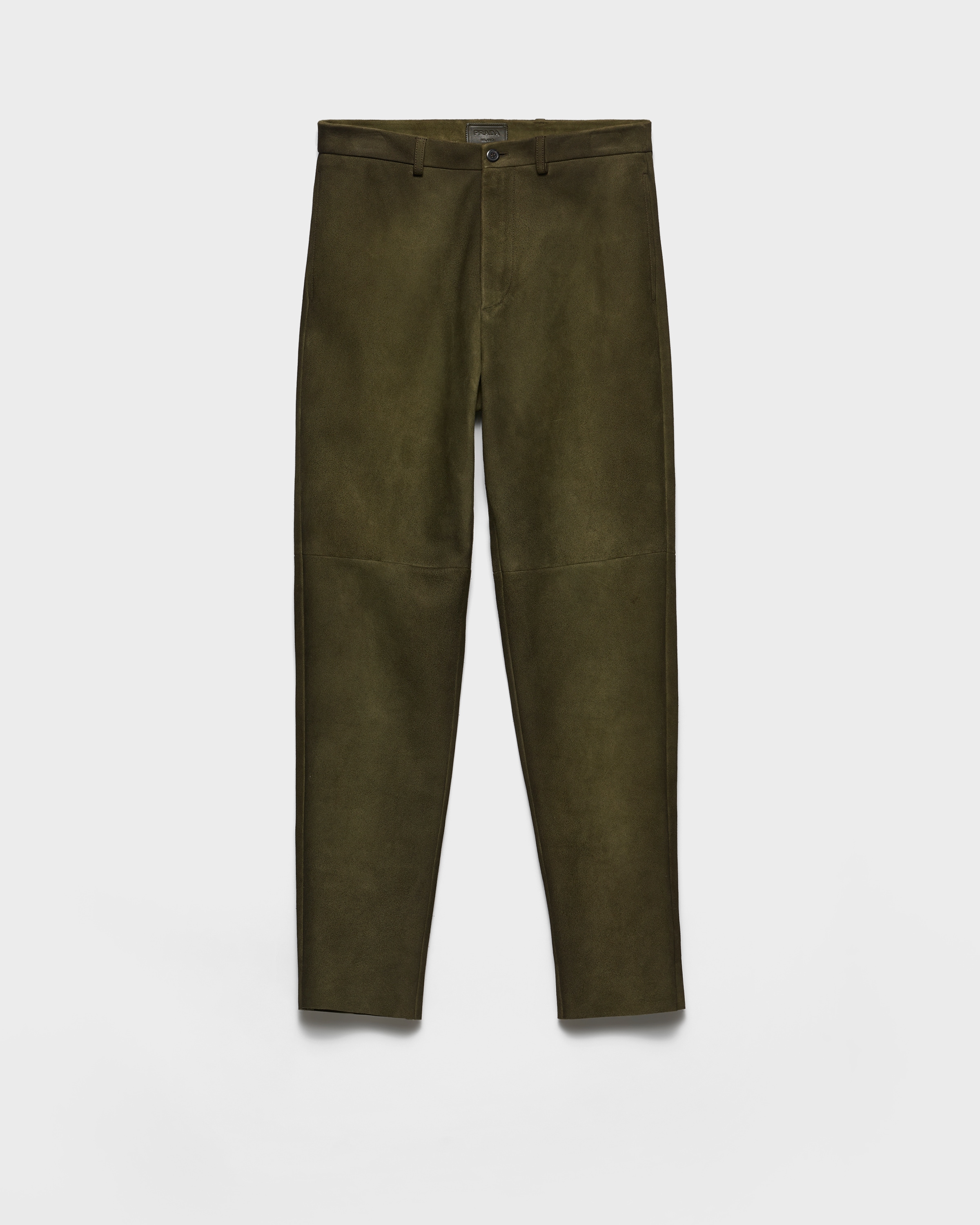 Prada Suede Pants In Green