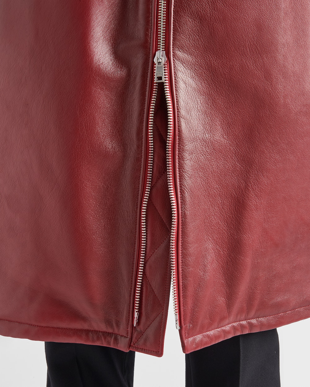 Oversized leather bomber jacket | Prada