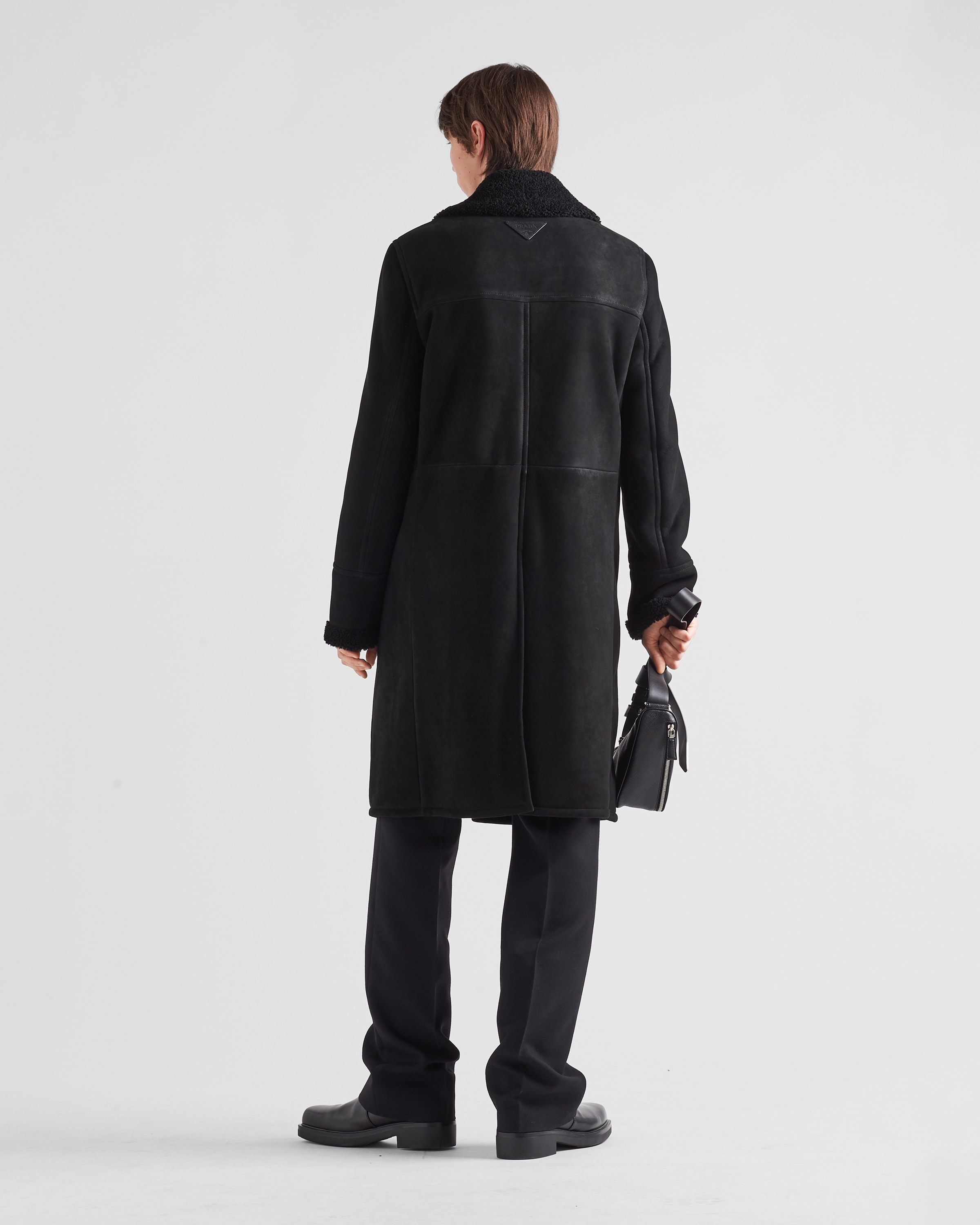 Prada sheepskin coat top