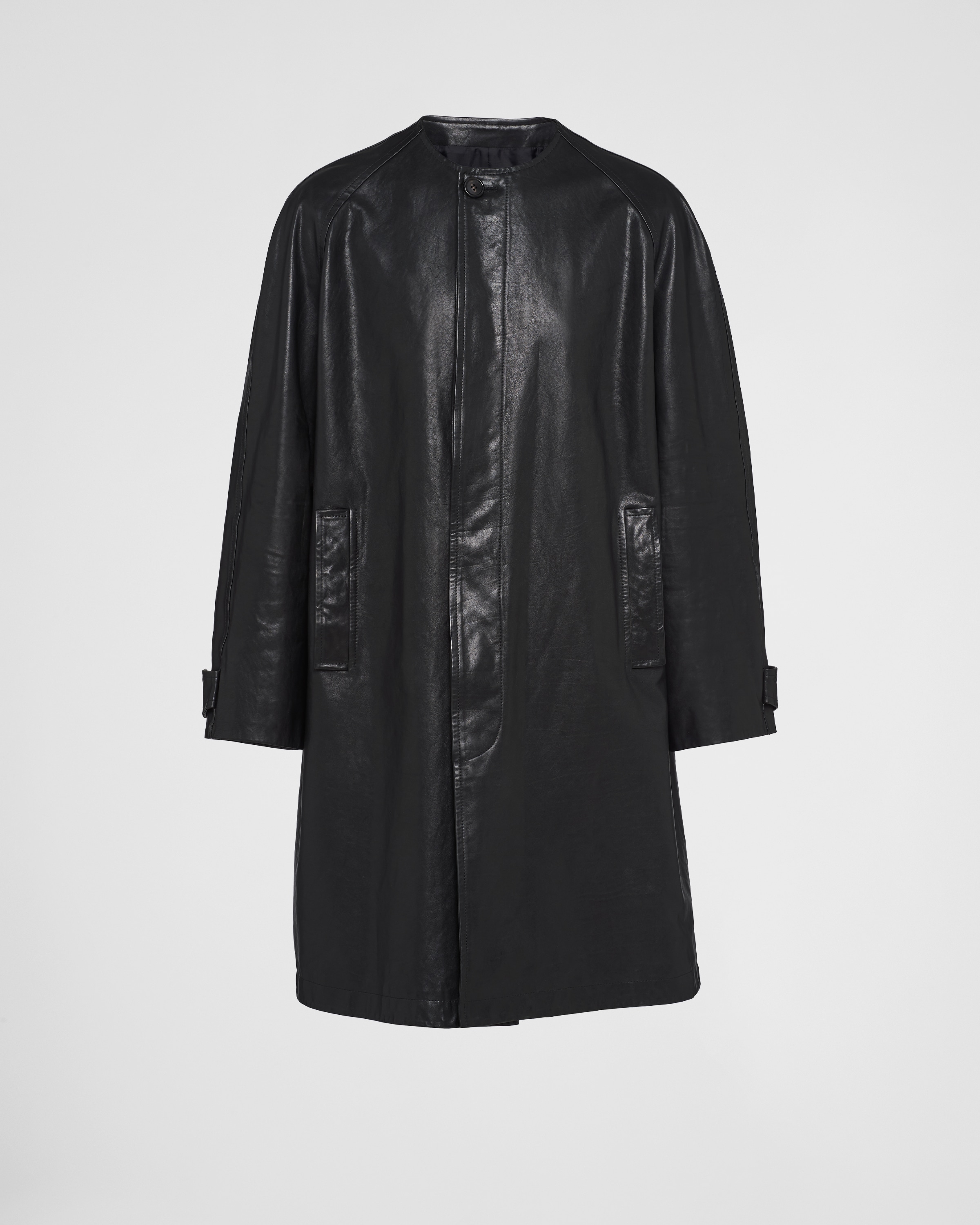 Black Leather coat | Prada