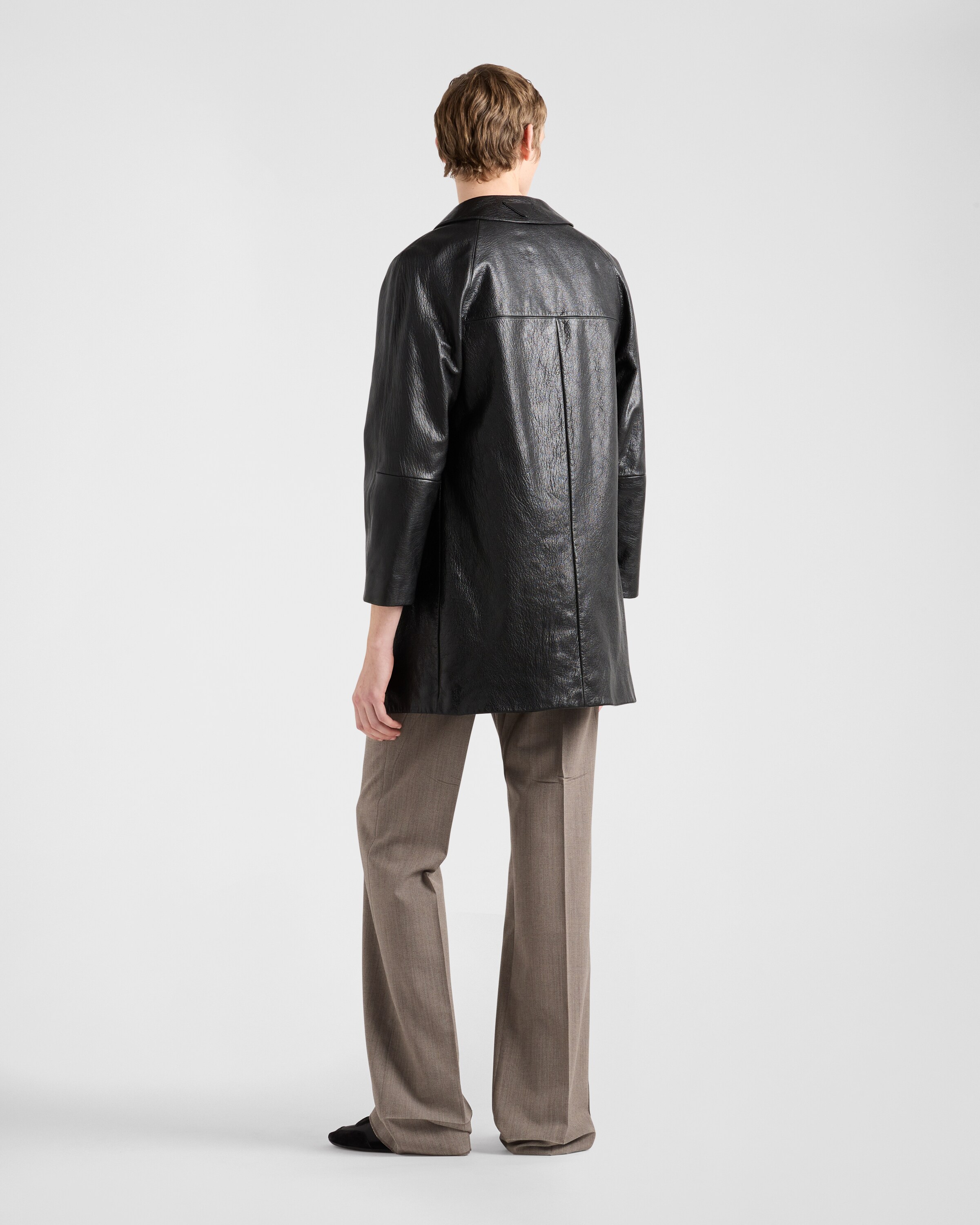 Black Leather coat | PRADA