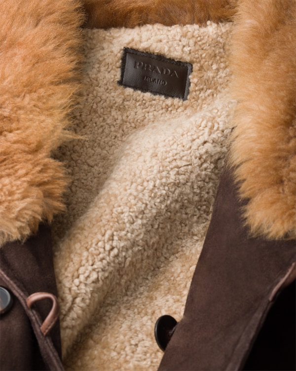 Suede and shearling jacket - Dark Brown Suede and shearling jacket - Dark Brown