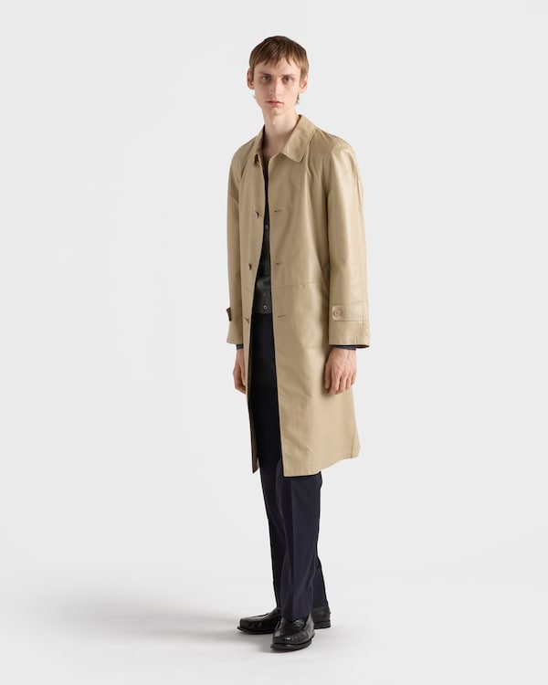 Nappa leather coat - Desert Beige Nappa leather coat - Desert Beige