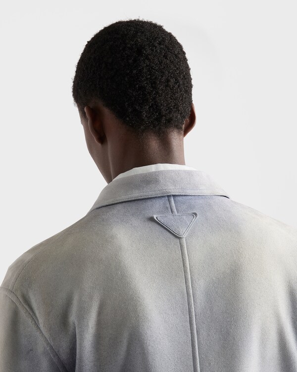 Suede caban jacket - Sky Blue Suede caban jacket - Sky Blue