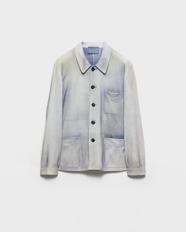 Suede caban jacket - Sky Blue Suede caban jacket - Sky Blue