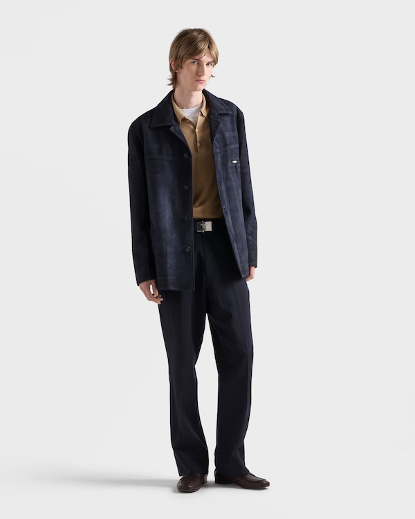 Chaquetón de ante - Azul Báltico Chaquetón de ante - Azul Báltico