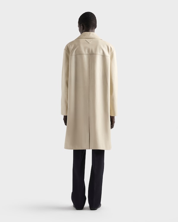 Leather coat - Marfil Leather coat - Marfil