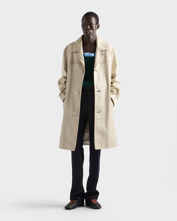 Leather coat - Marfil Leather coat - Marfil