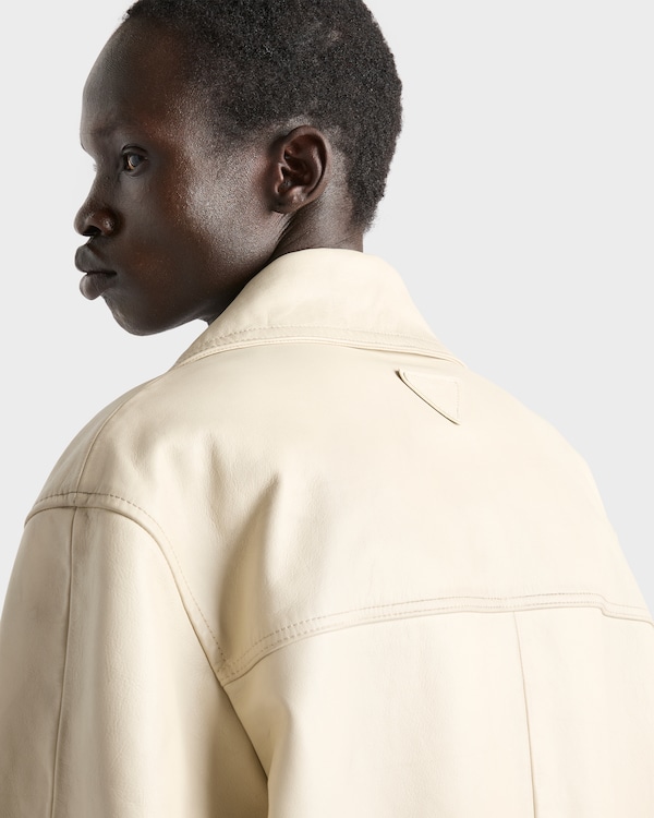 Leather coat - Marfil Leather coat - Marfil