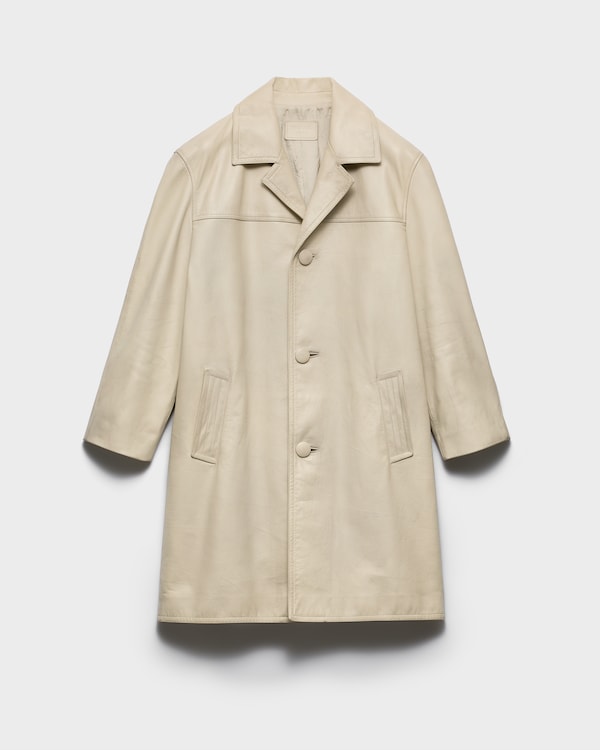 Leather coat - Marfil Leather coat - Marfil