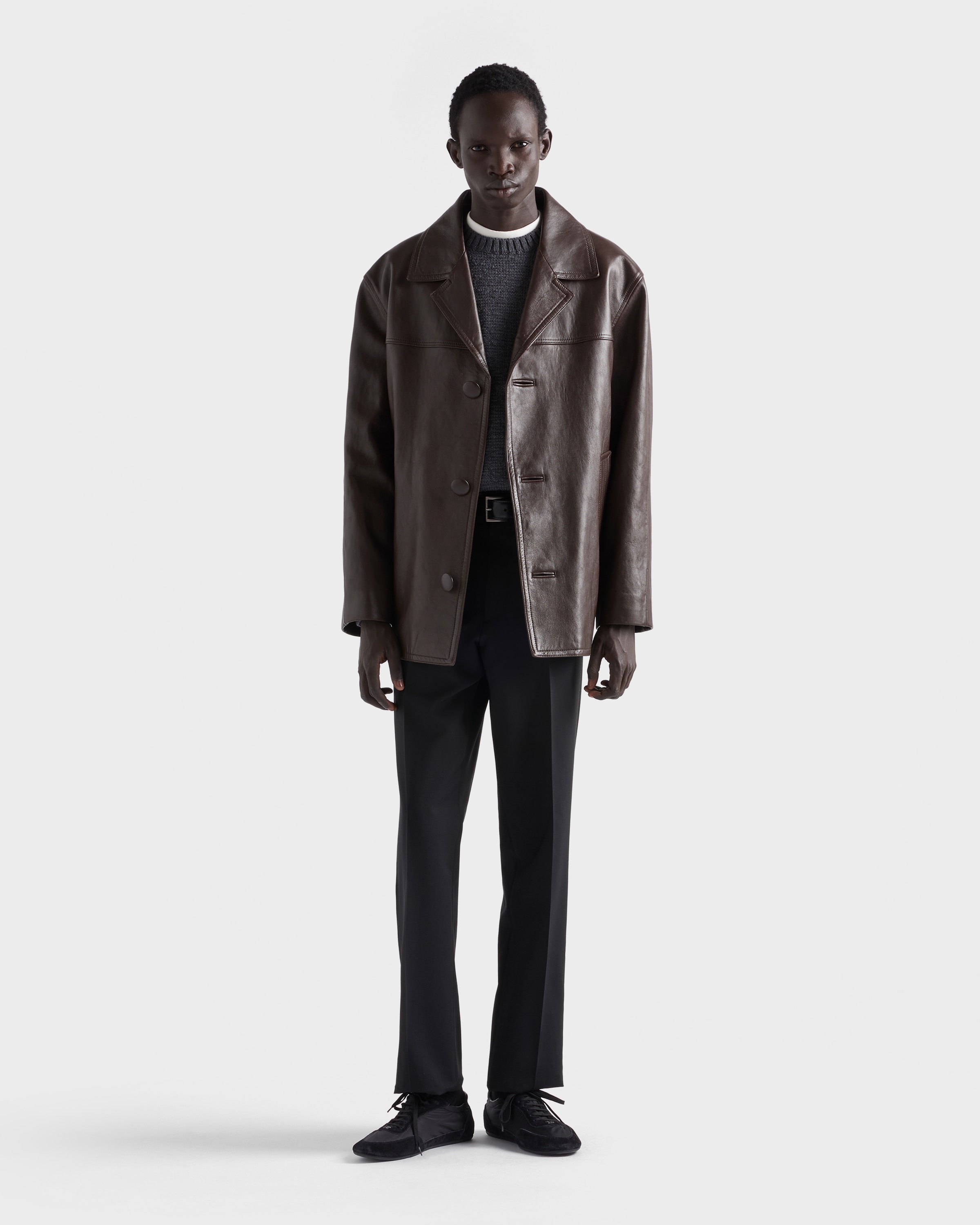 Luxury Leather Jackets for Men | PRADA - United States