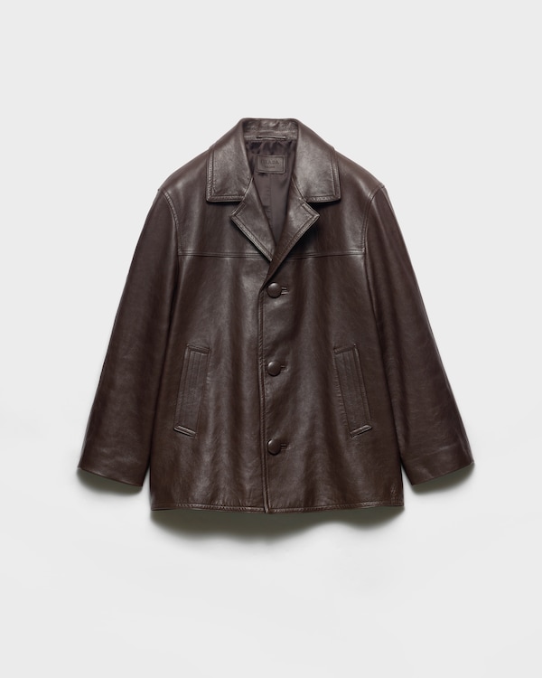 Nappa leather caban jacket