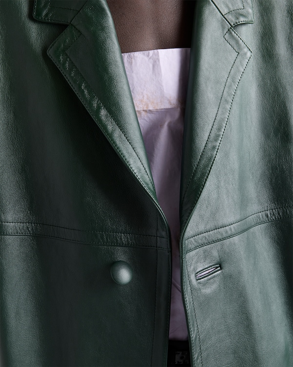 Leather coat