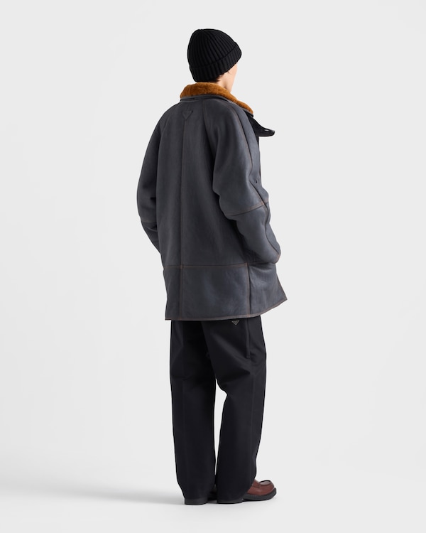 Shearling coat - Air Force Blue/Cognac Shearling coat - Air Force Blue/Cognac