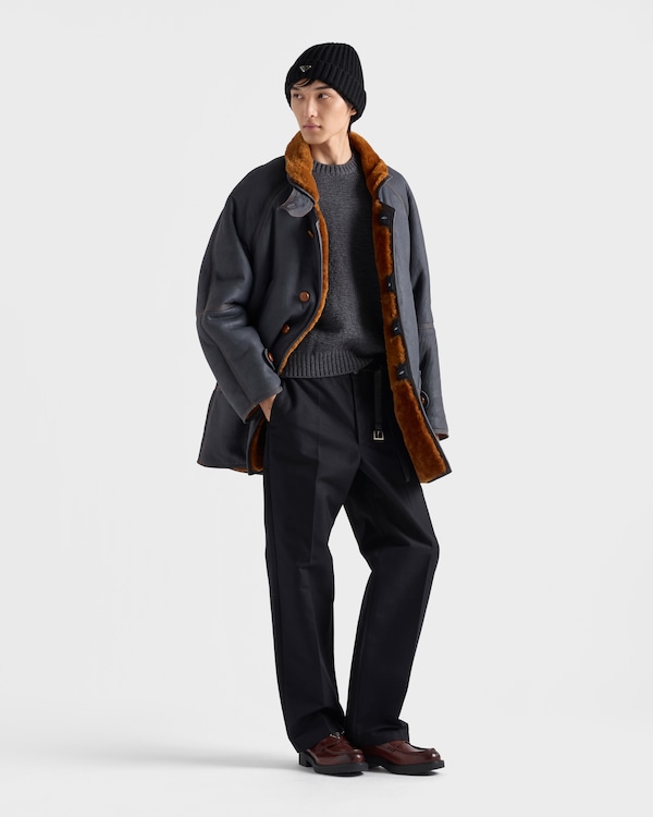 Shearling coat - Air Force Blue/Cognac Shearling coat - Air Force Blue/Cognac