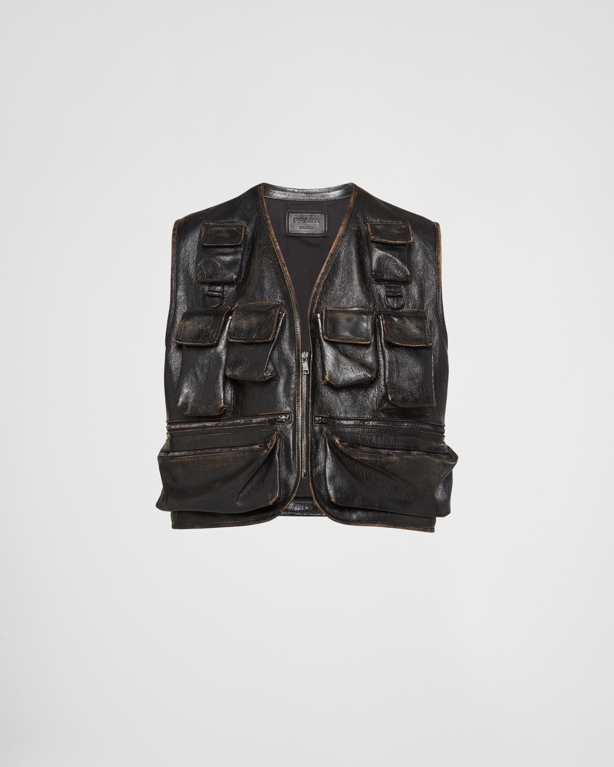 Black leather hot sale vest