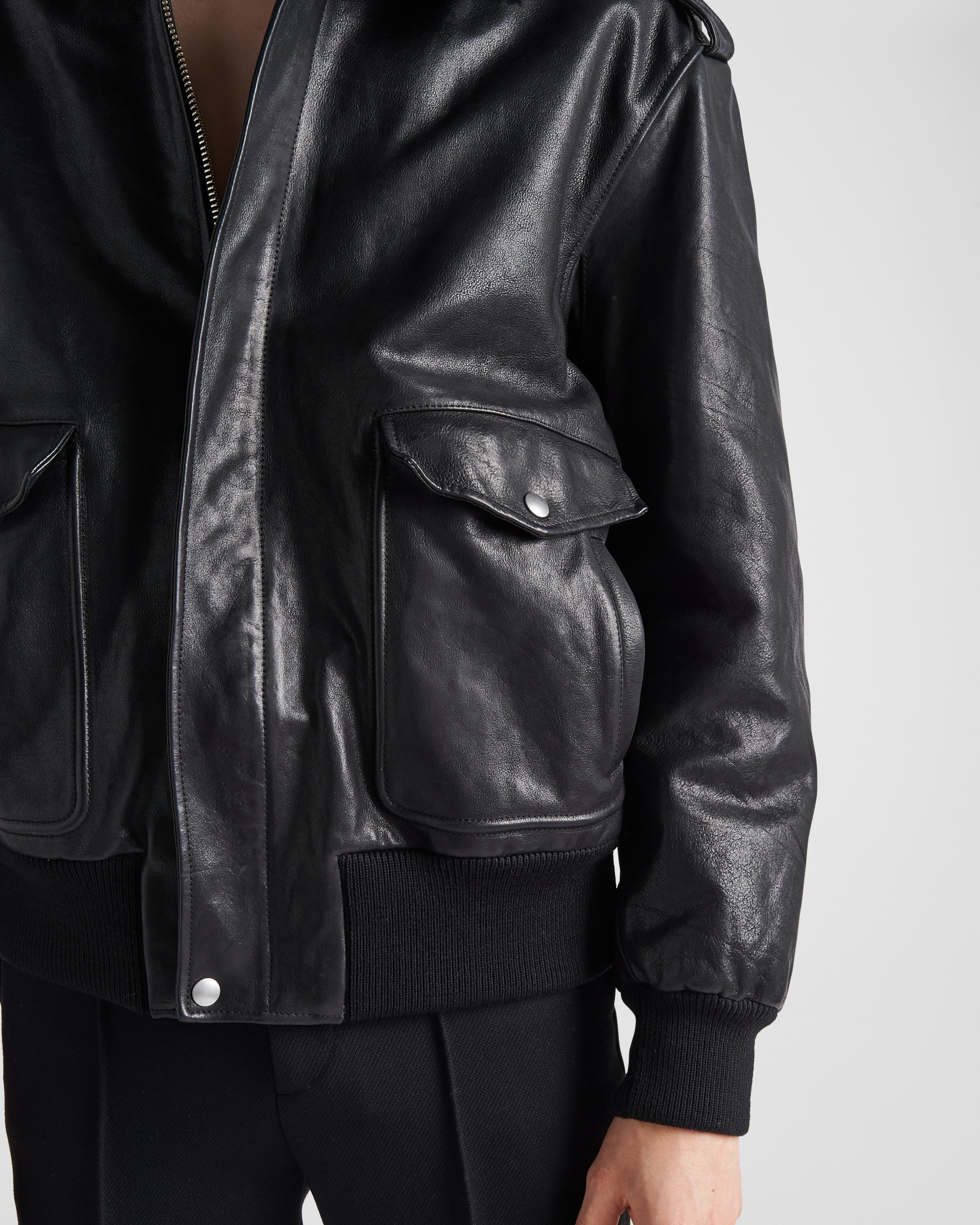 Prada leather blazer hotsell