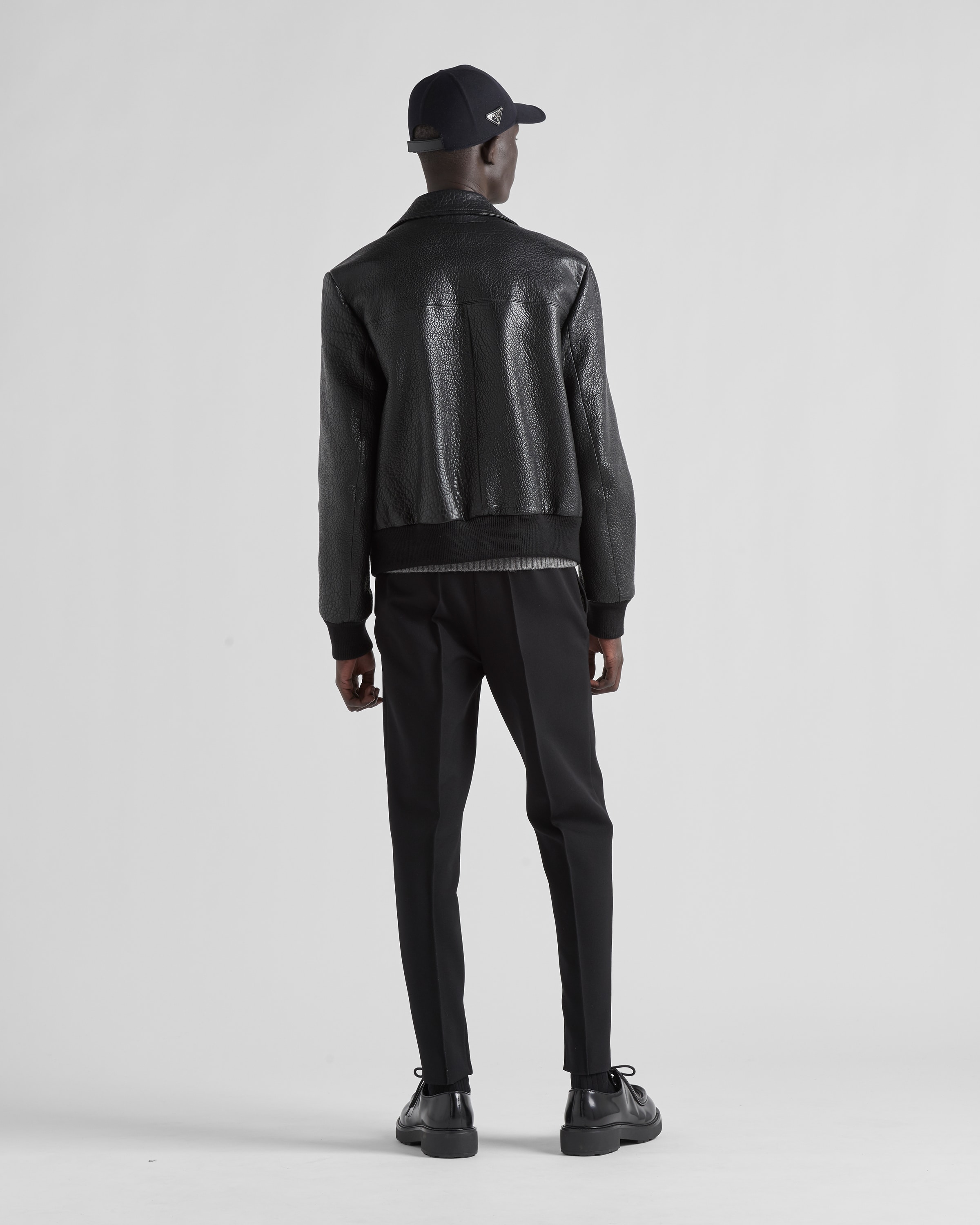 Black Nappa Leather Jacket PRADA