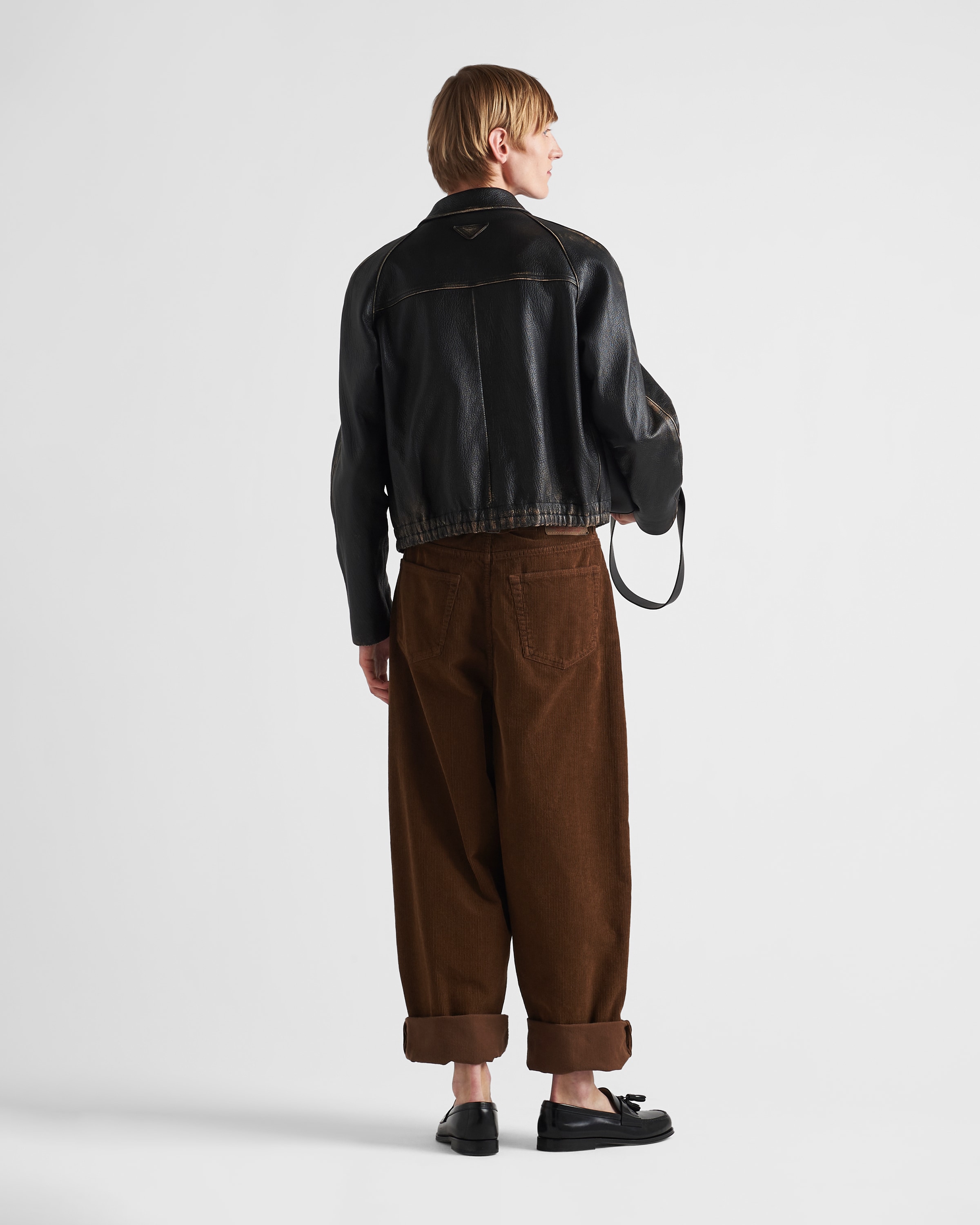Black Nappa Leather Jacket PRADA