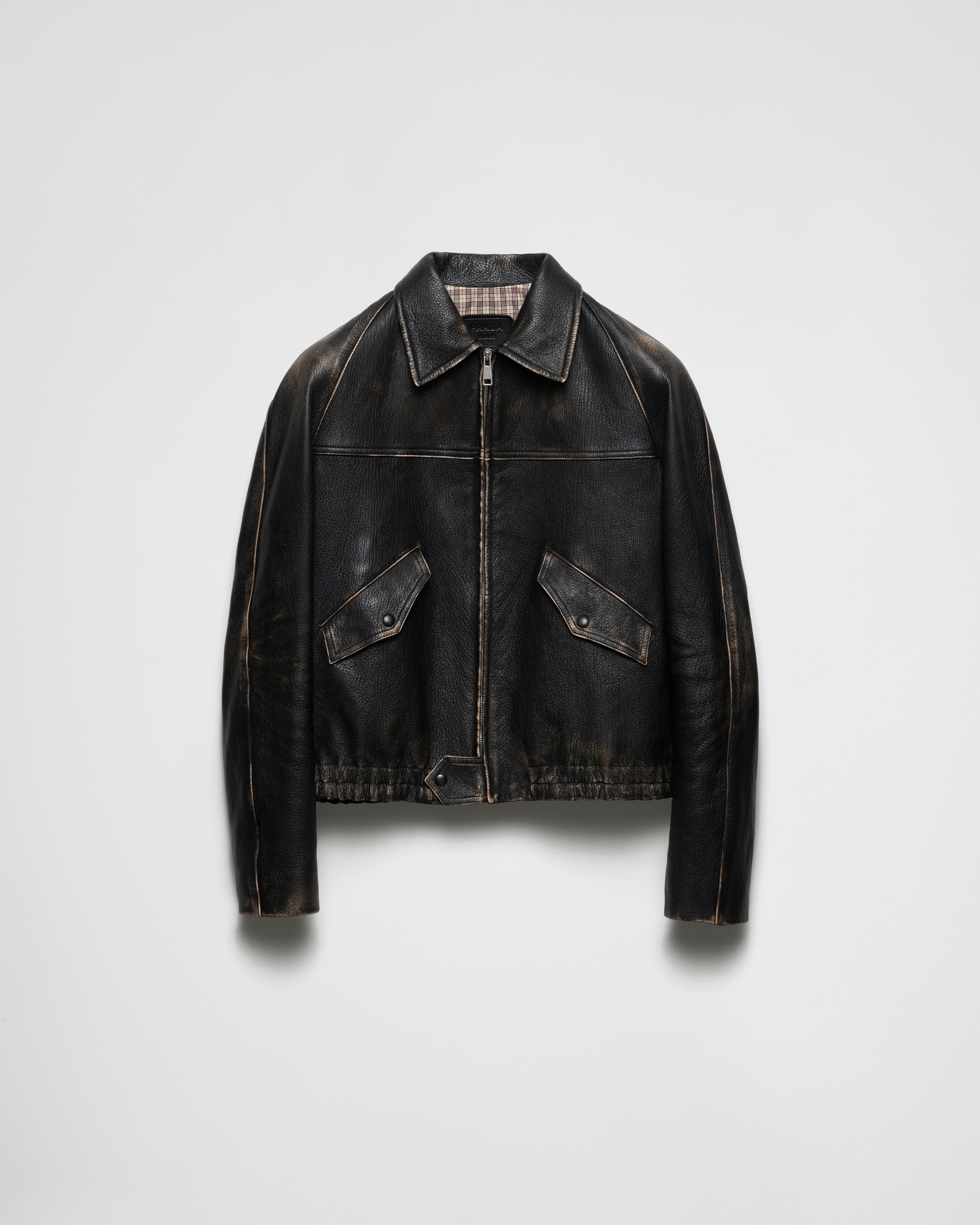 Black Nappa Leather Jacket PRADA