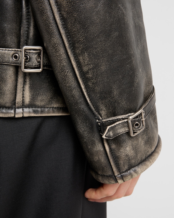 Nappa leather and shearling jacket Nappa leather and shearling jacket