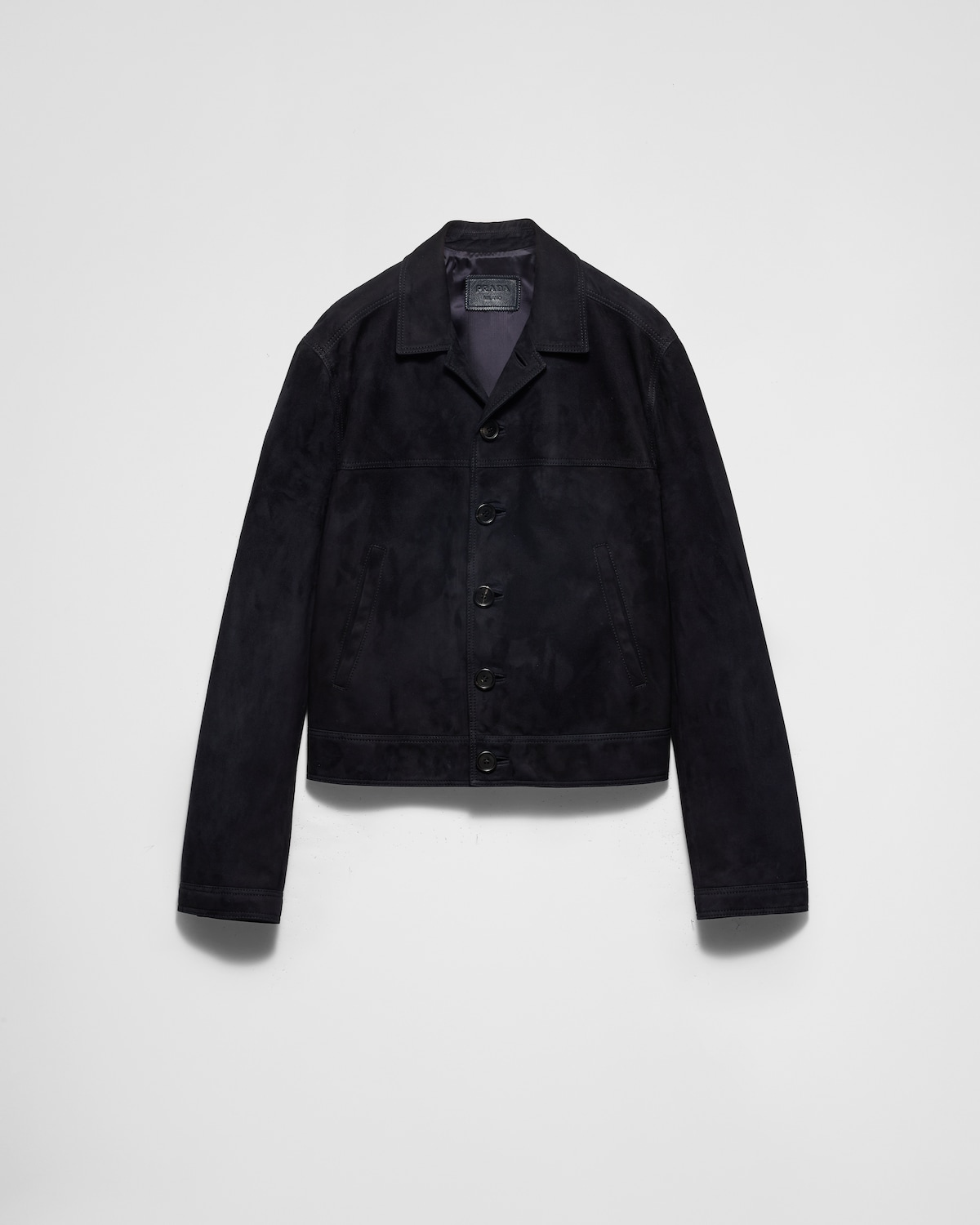 PRADA polyamide Logo Plate Blouson Down jacket SGA506 Navy 52 main image 0
