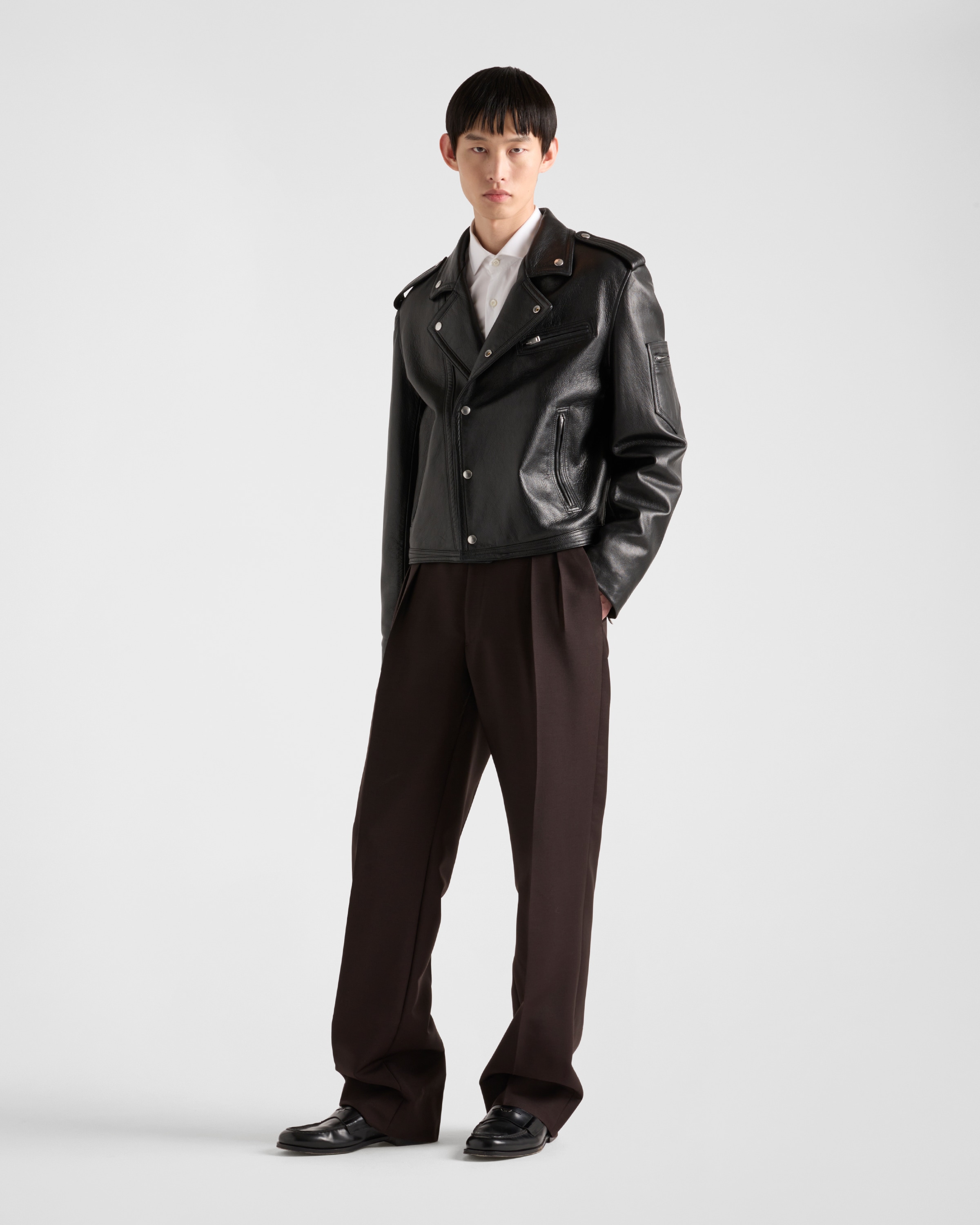 Black Leather jacket | PRADA
