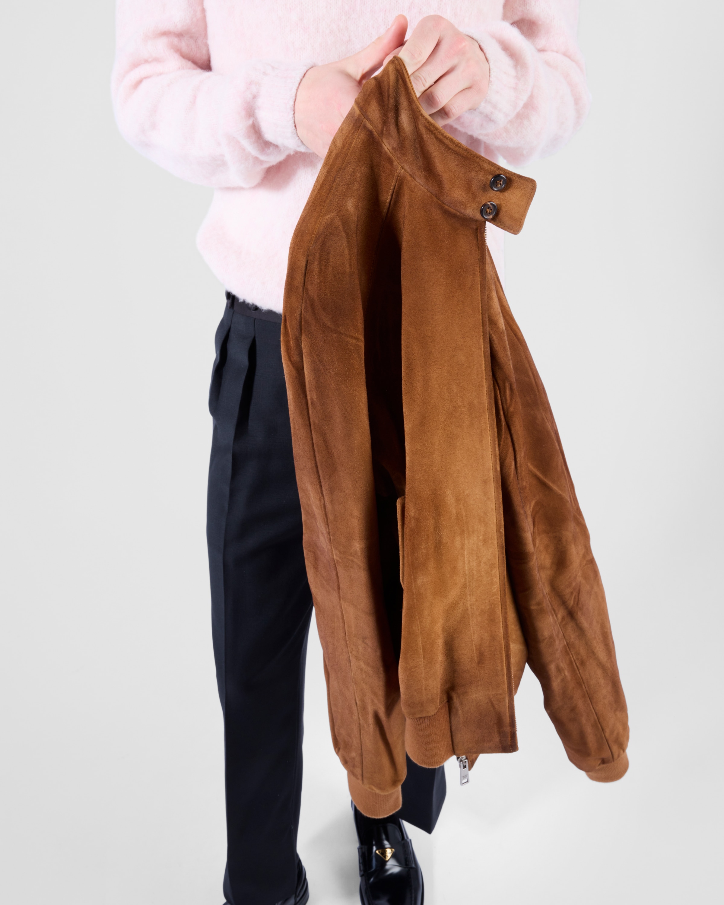 代引き人気 Caramel Suede Bomber Jacket | PRADA ジャケット・アウター