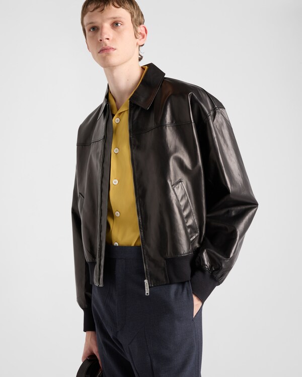 Leather bomber jacket Leather bomber jacket