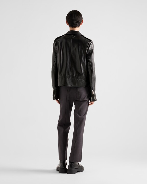 レザー バイカージャケット - ブラック レザー バイカージャケット - ブラック