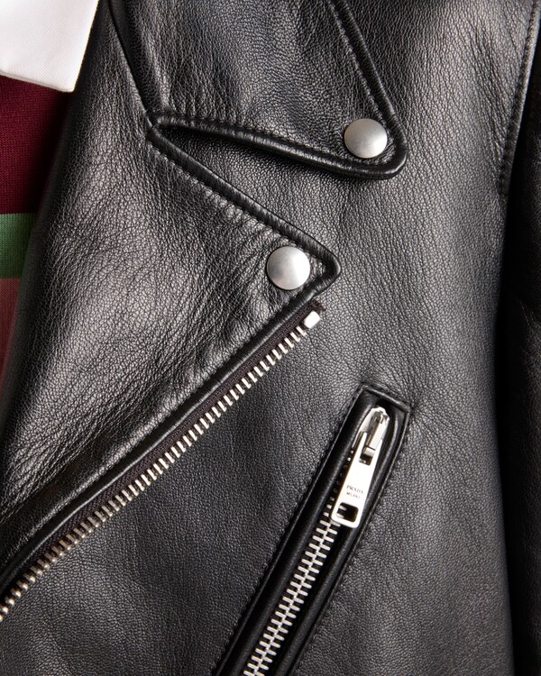レザー バイカージャケット - ブラック レザー バイカージャケット - ブラック