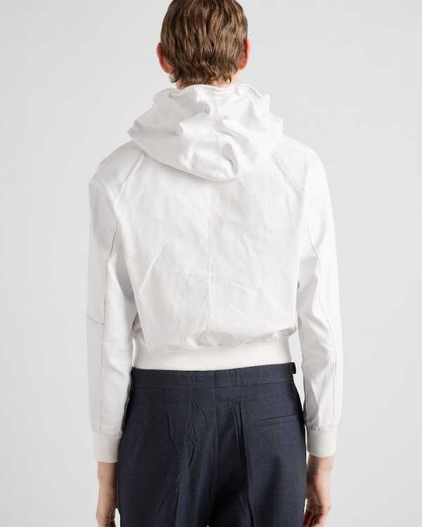 Leather zipper hoodie Leather zipper hoodie