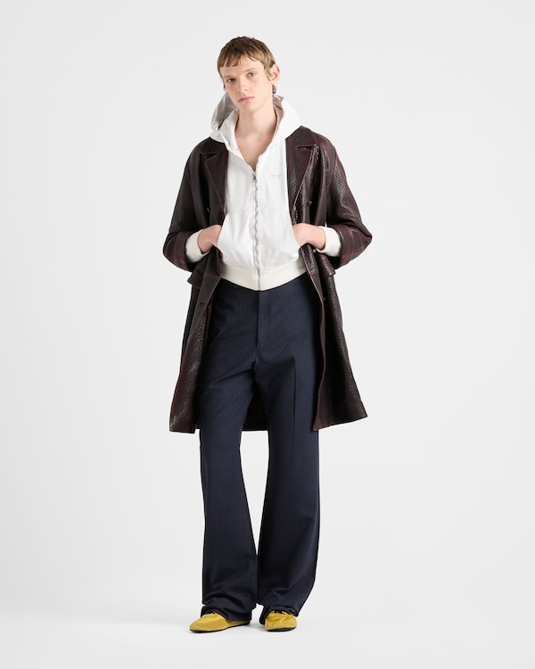 Leather zipper hoodie Leather zipper hoodie