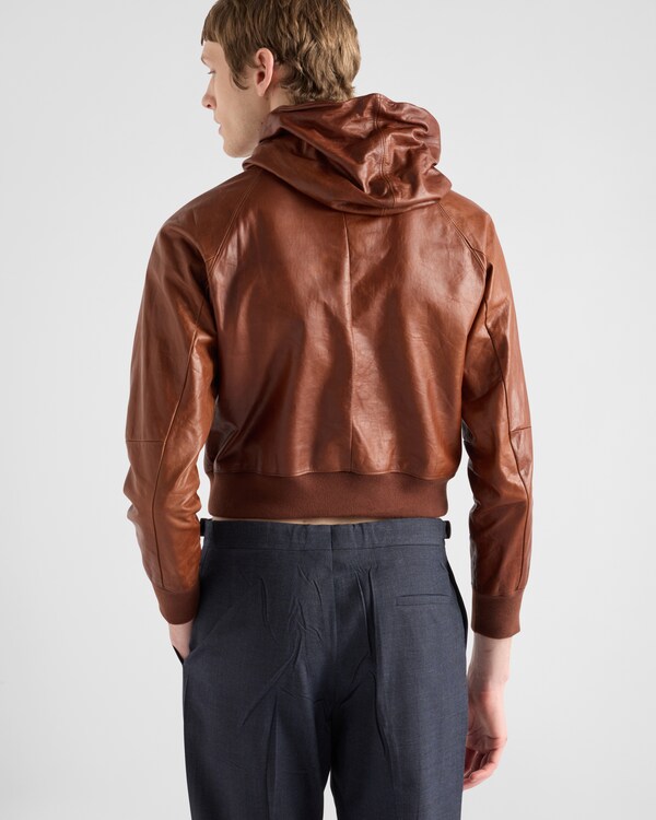 Leather hoodie Leather hoodie