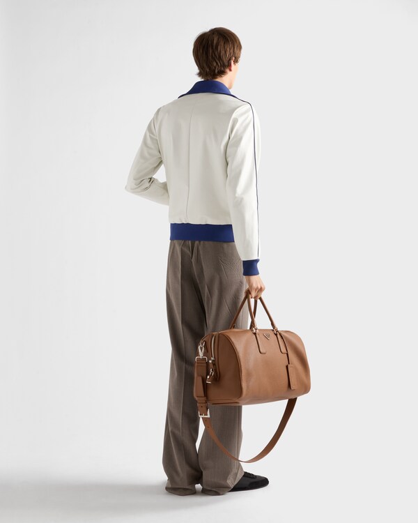 ナッパレザー ブルゾンジャケット - ホワイト ナッパレザー ブルゾンジャケット - ホワイト