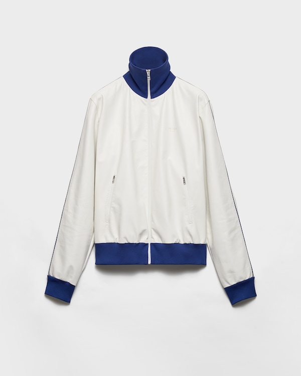 Palisander Leather hoodie | PRADA