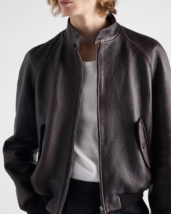 Leather bomber jacket Leather bomber jacket