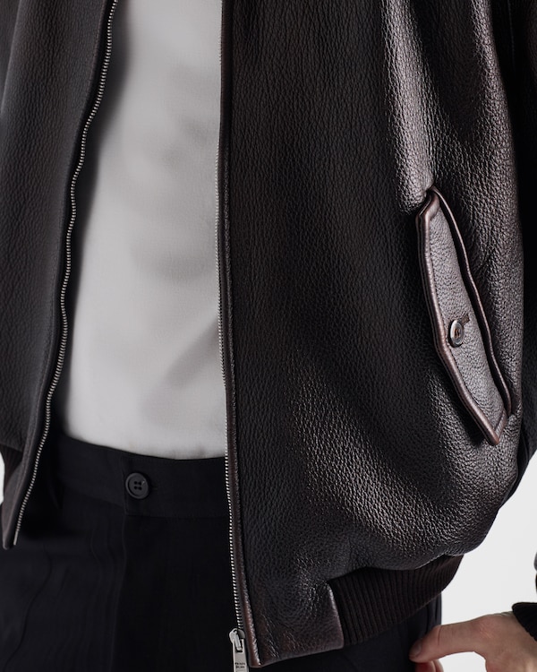 Leather bomber jacket Leather bomber jacket