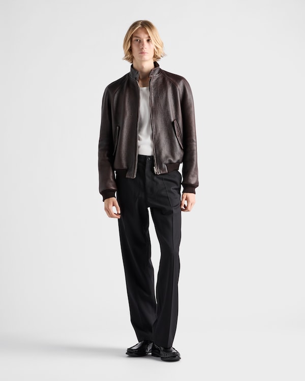 Leather bomber jacket Leather bomber jacket