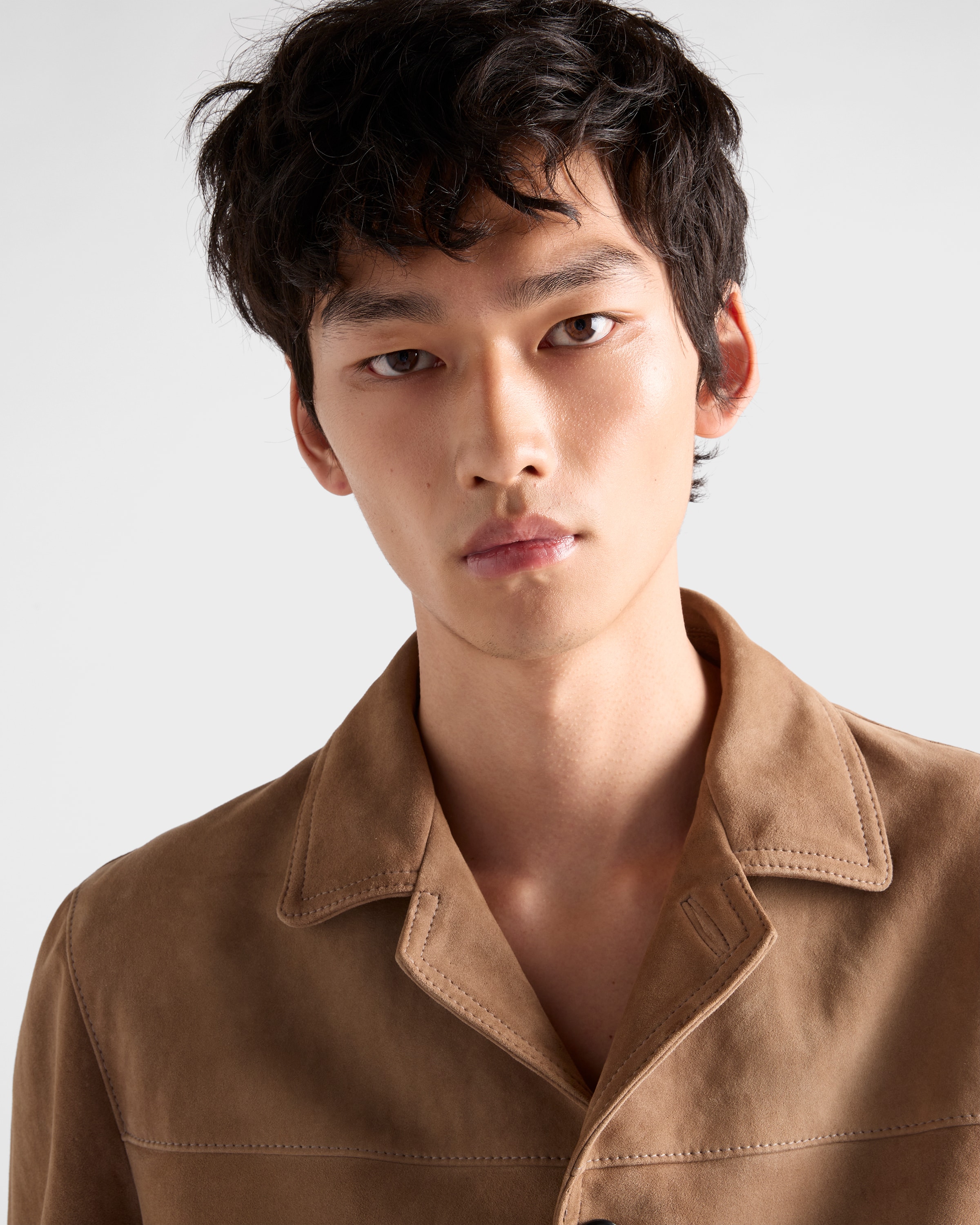 Prada Bomberjacke Aus Wildleder In Brown