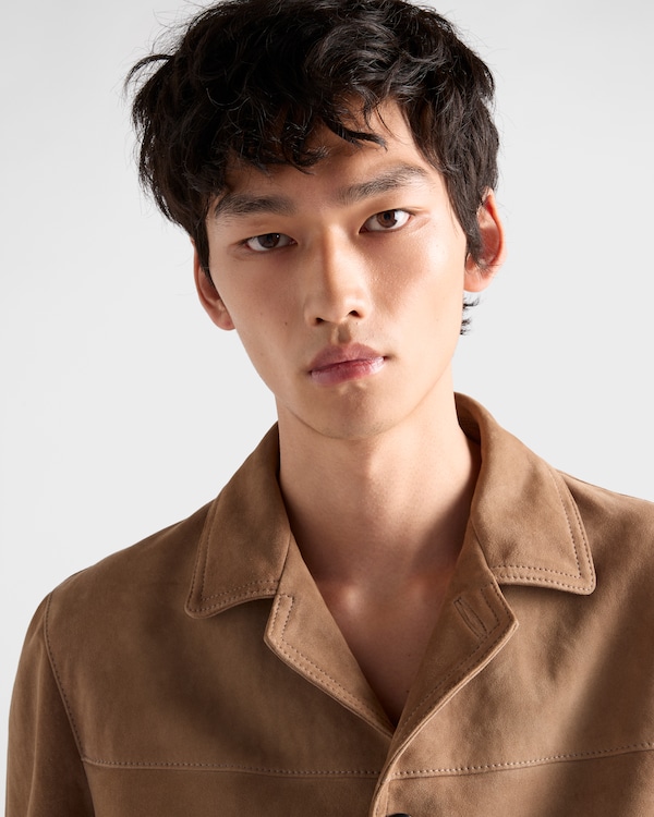 Blouson bomber en veau velours Blouson bomber en veau velours