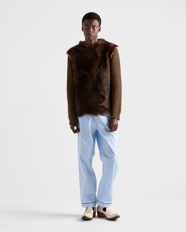 Pull en laine et shearling Pull en laine et shearling