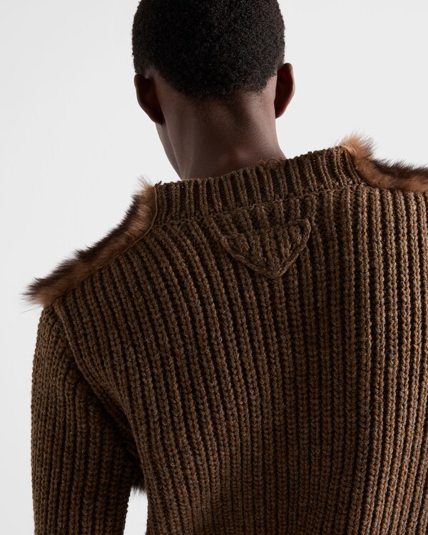 Pull en laine et shearling Pull en laine et shearling