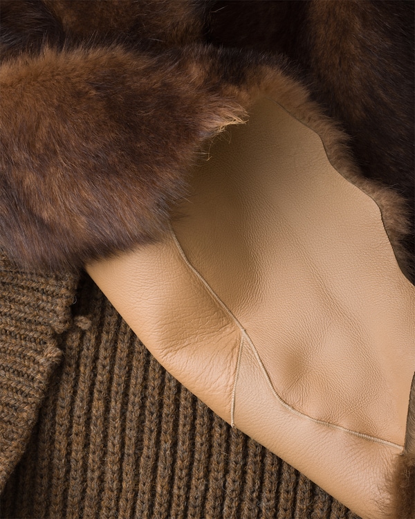 Pull en laine et shearling Pull en laine et shearling