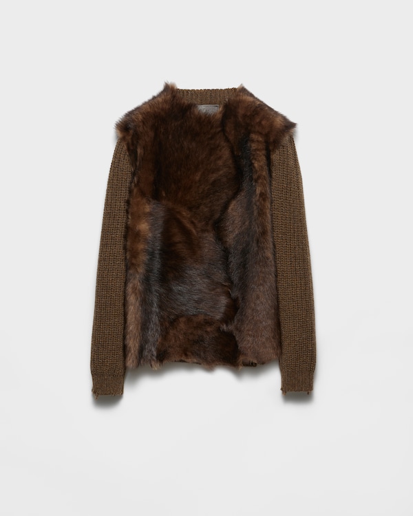 Pull en laine et shearling Pull en laine et shearling