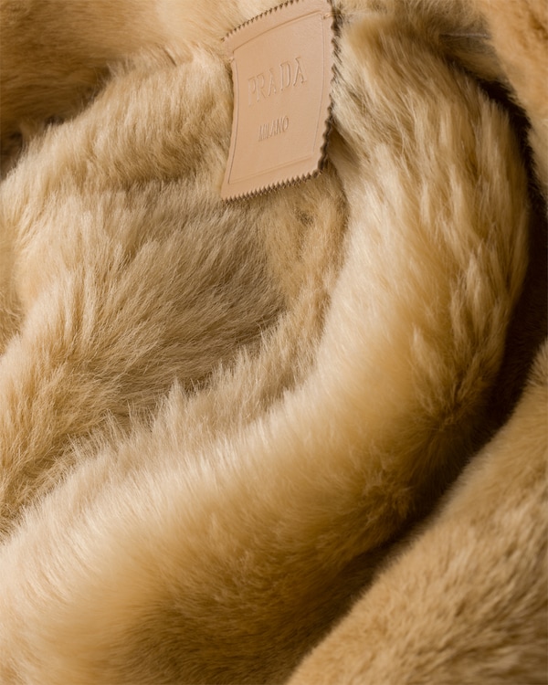 Süet ve shearling bomber ceket Süet ve shearling bomber ceket