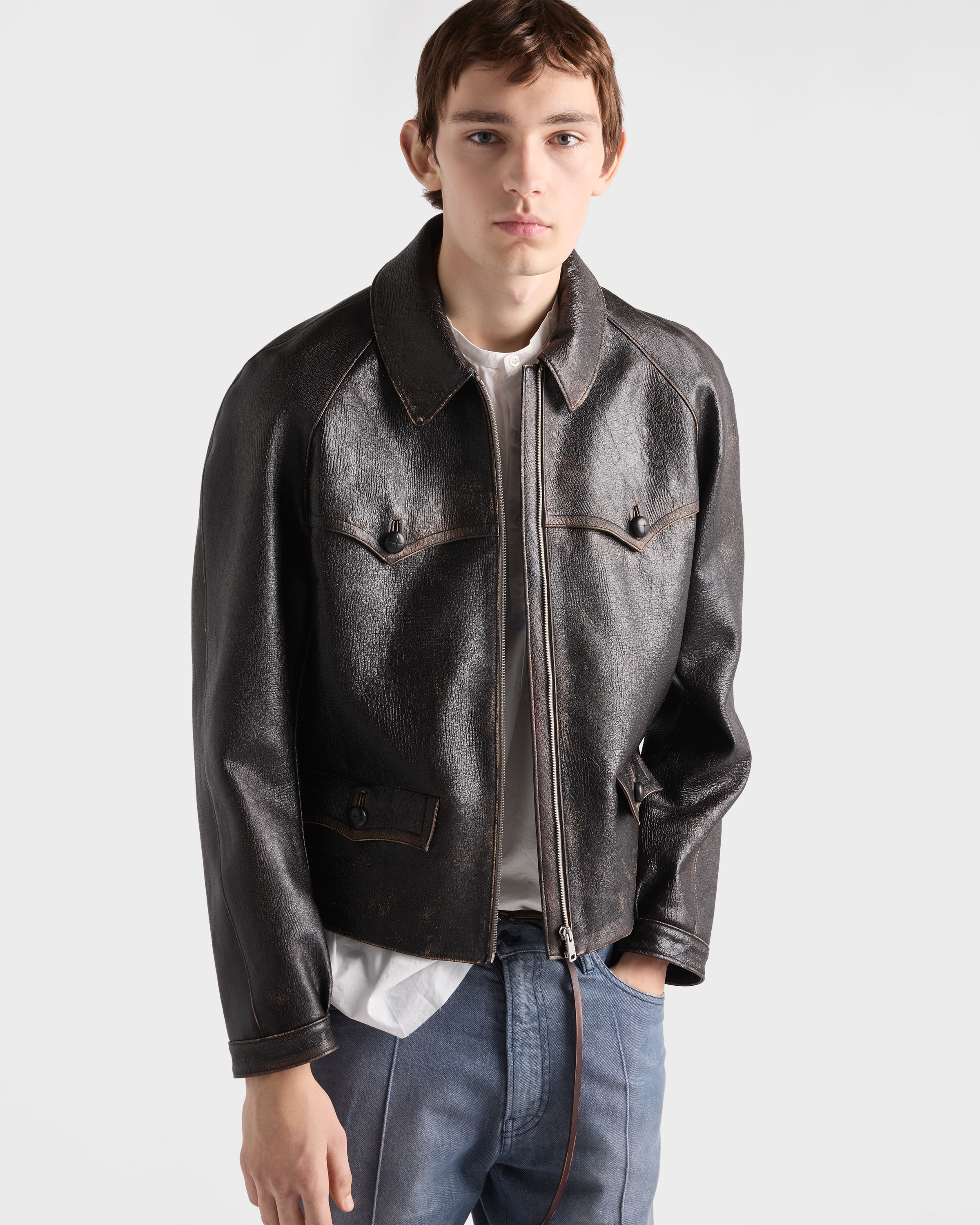 Nappa leather jacket