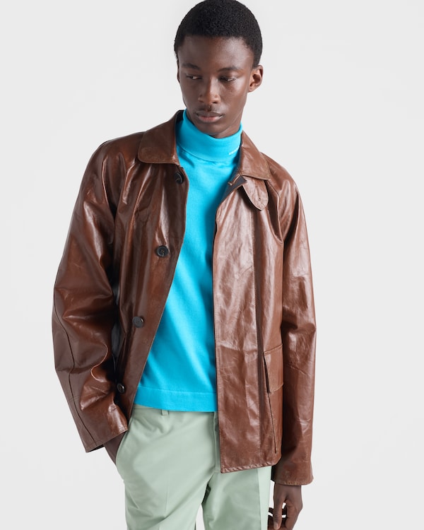 빈티지 룩 가죽 블루종 재킷 - 팔리샌더 빈티지 룩 가죽 블루종 재킷 - 팔리샌더