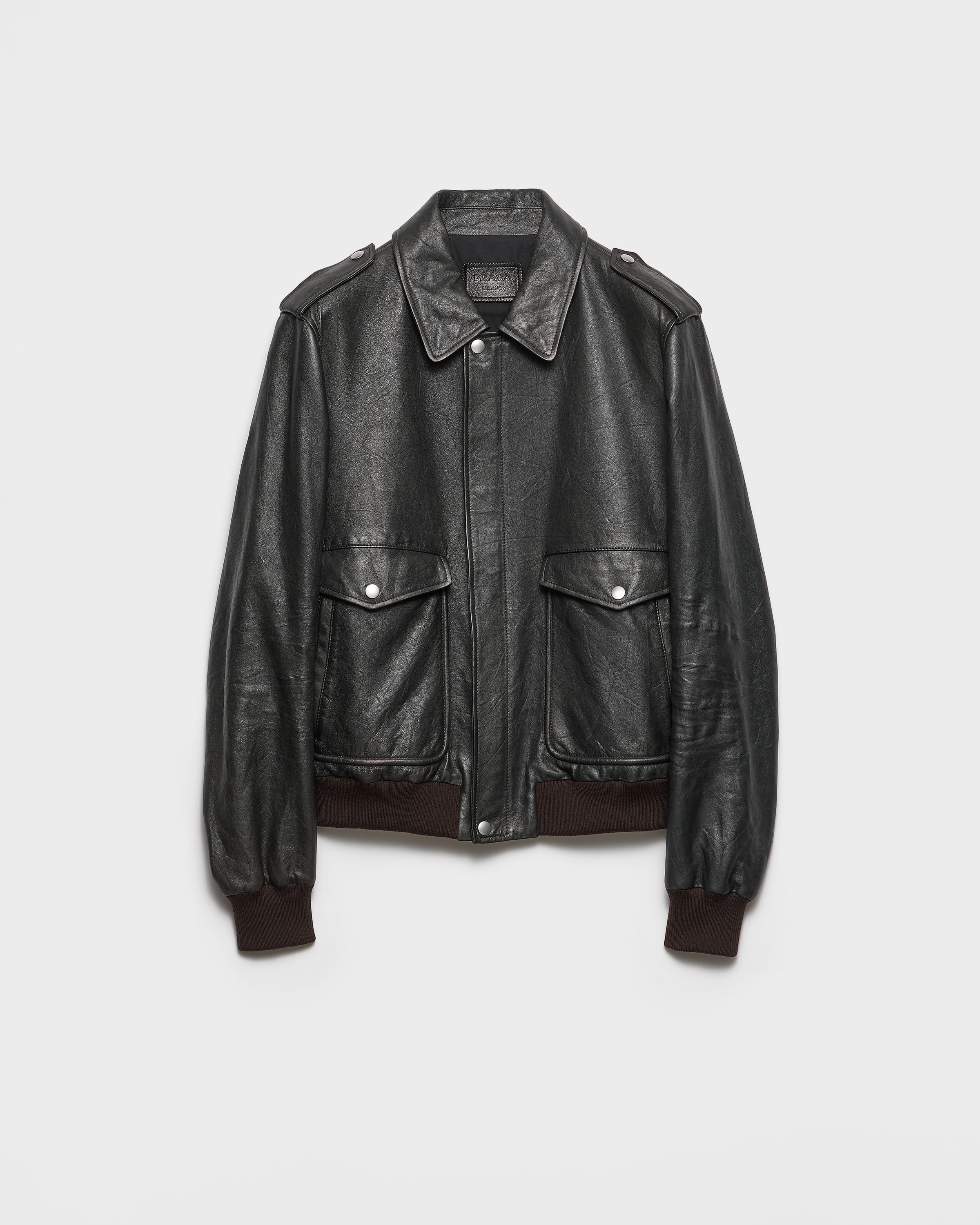Black Nappa leather jacket | PRADA - Netherlands