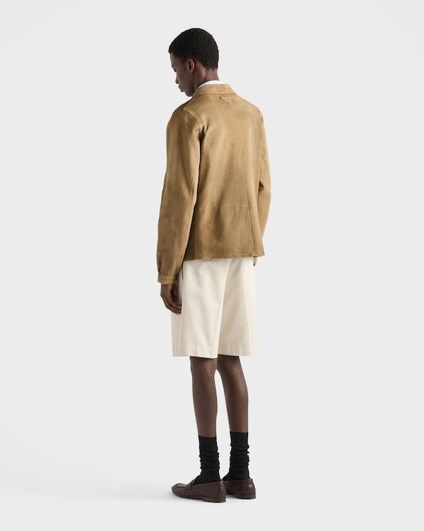 Suede blouson jacket - Sage Green Suede blouson jacket - Sage Green